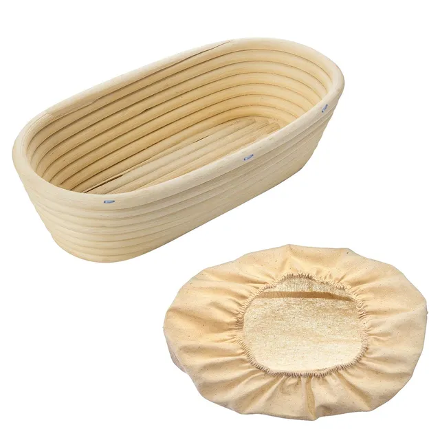westmark-3204227b-panier-fermentation-ovale-housses-banneton-en-rotin-et-coton-n image 1