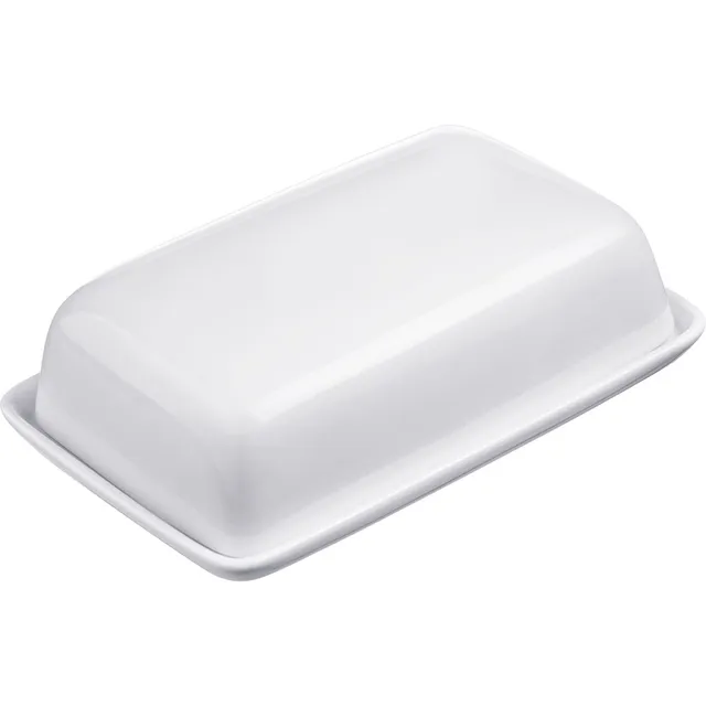 westmark-20892260-beurrier-d-coratif-en-c-ramique-blanc-18-7-cm-bord-haut-antid- image 1