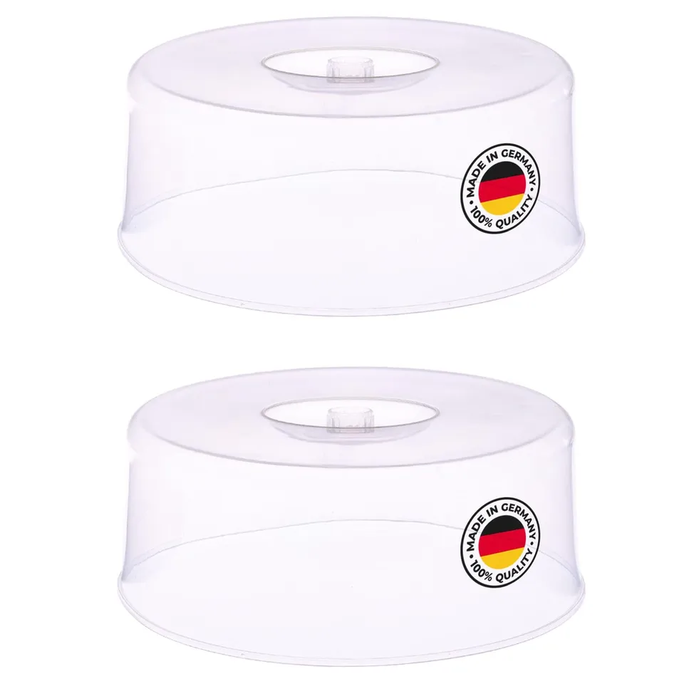 westmark-2-cloches-g-teau-30-cm-avec-poign-e-hauteur-12-8-cm-plastique-pp-transp image 1