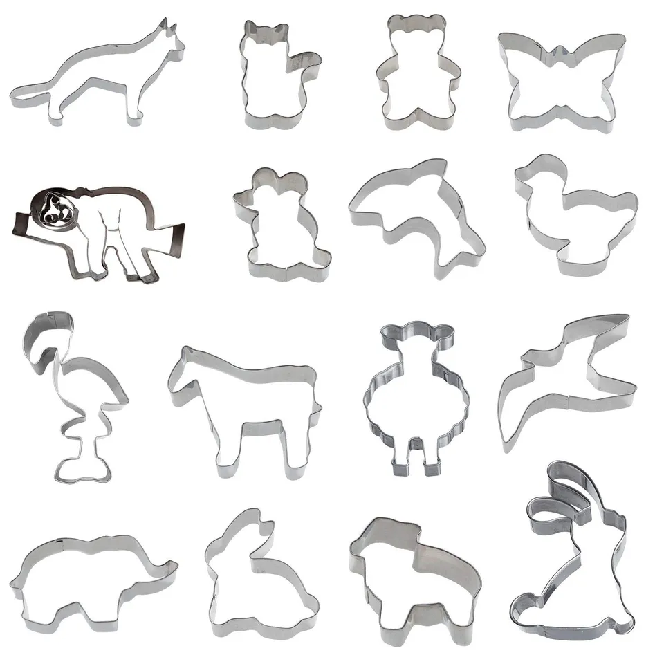 westmark-360022e6-set-de-16-emporte-pi-ces-animaux-en-acier-inoxydable-5-10-cm image 1