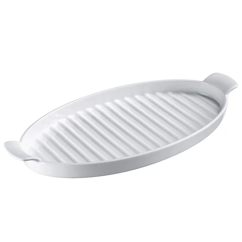 westmark-plat-servir-et-asperges-ovale-39-5-cm-avec-2-poign-es-fond-cannel-porce image 1