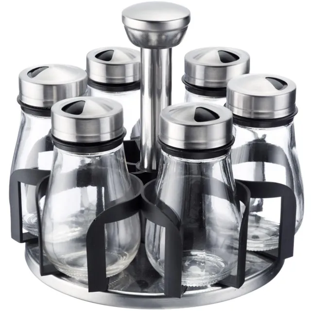 westmark-organisateur-d-pices-lisbon-set-de-7-shakers-pices-125-ml-avec-carrouse image 1