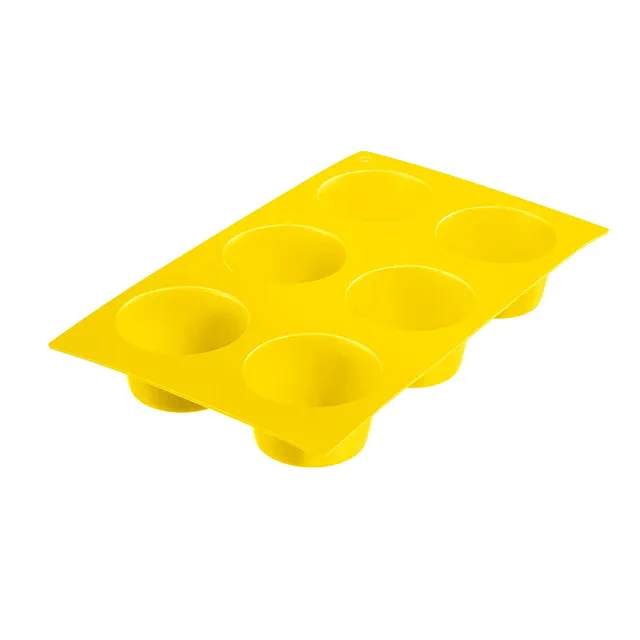 westmark-3015227y-moule-muffins-6-cavit-s-silicone-jaune-29-3-x-17-5-x-3-9-cm-an image 1