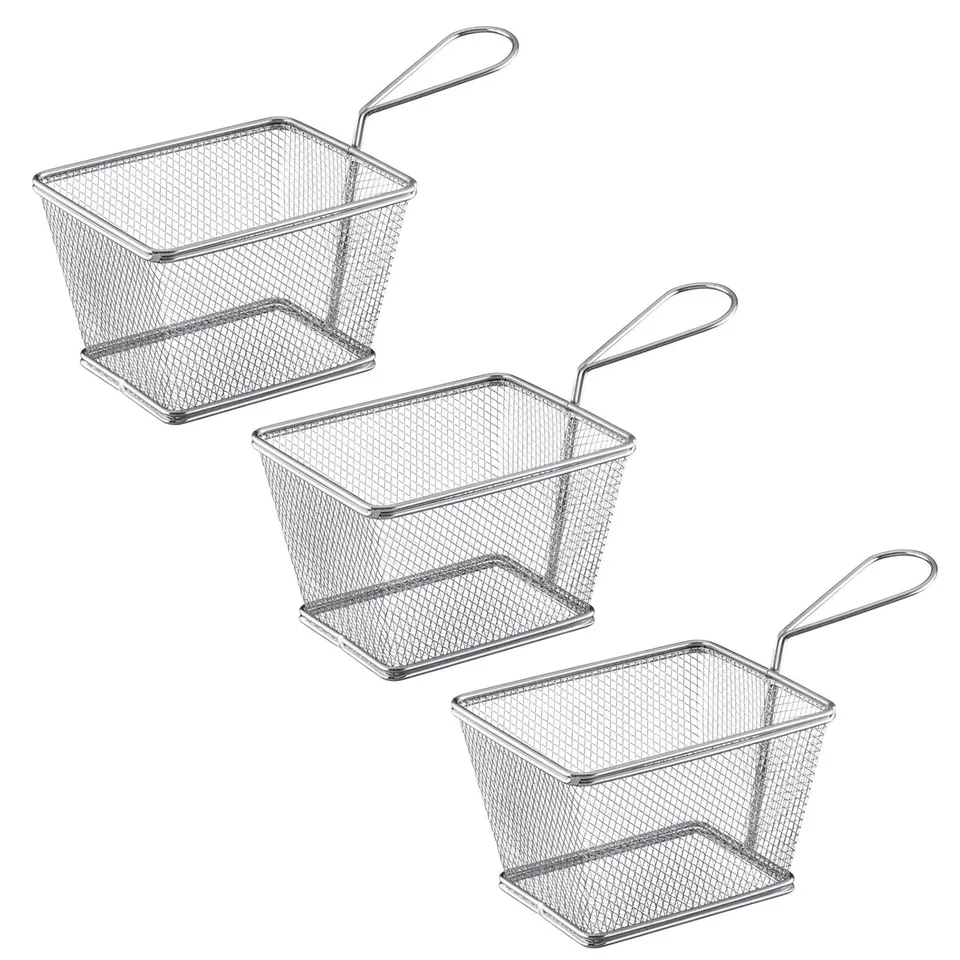 westmark-tapas-friends-691022e2-lot-de-3-paniers-frites-de-service-en-acier-inox image 1