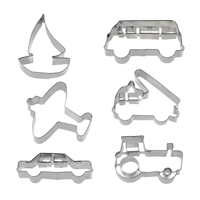 westmark-363022e6-set-de-6-emporte-pi-ces-en-acier-inoxydable-motif-v-hicules image 1