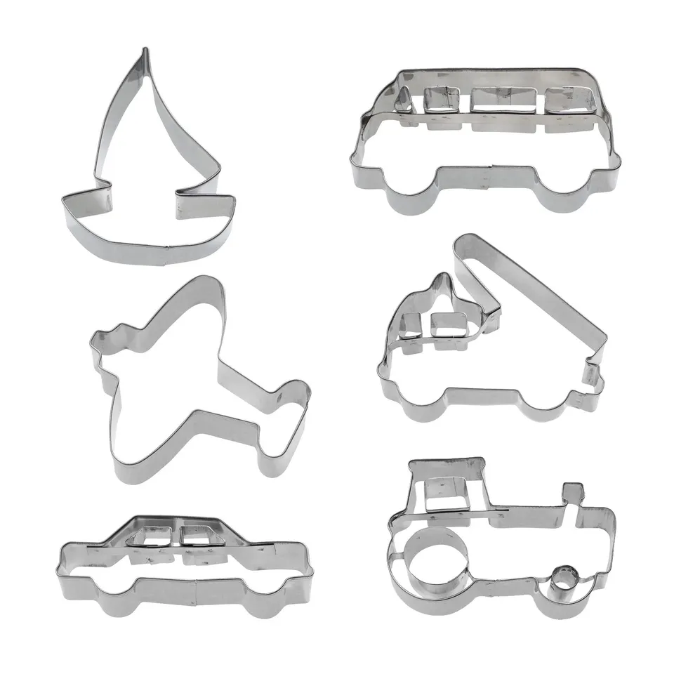 westmark-363022e6-set-de-6-emporte-pi-ces-en-acier-inoxydable-motif-v-hicules image 1