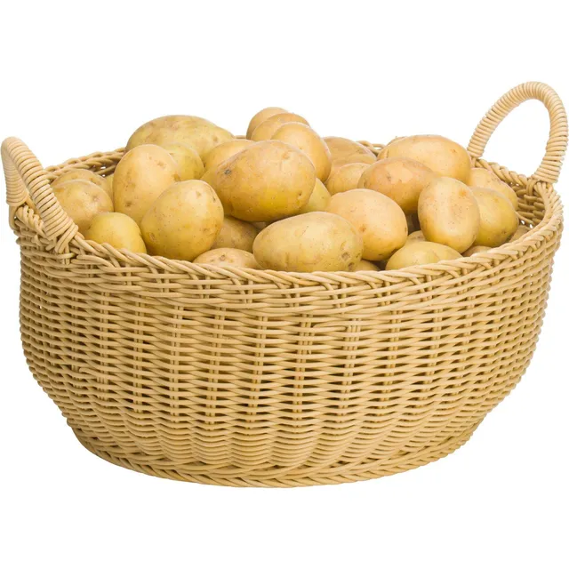 westmark-saleen-2038869-panier-de-rangement-rond-avec-2-anses-beige-clair-42-x-1 image 1