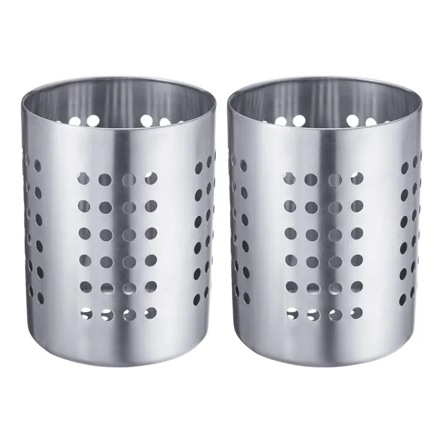 westmark-lot-de-2-gouttoirs-couverts-en-acier-inoxydable-10-x-13-cm-argent image 1