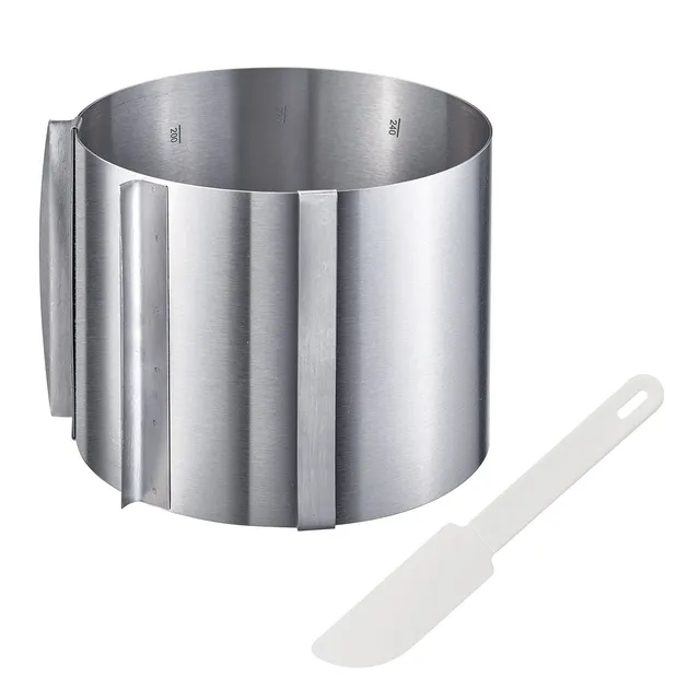westmark-313022e6-cercle-tarte-r-glable-inox-16-30-cm-grattoir-argent-blanc image 1