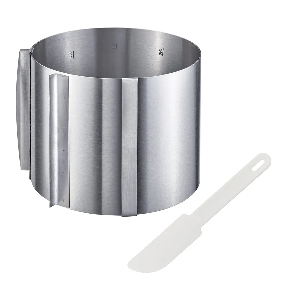 westmark-313022e6-cercle-tarte-r-glable-inox-16-30-cm-grattoir-argent-blanc image 1