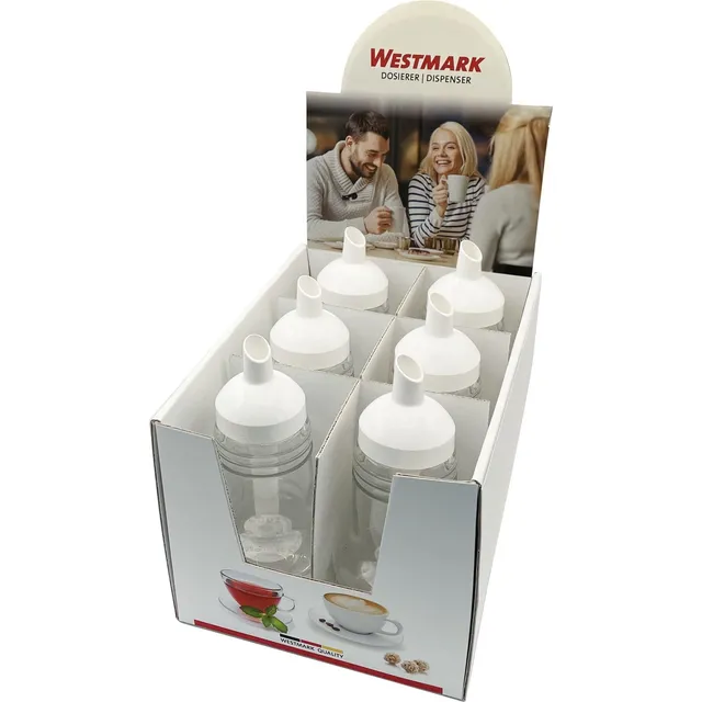 westmark-63462611-pr-sentoir-sucre-paris-150-ml-verre-plastique-transparent-blan image 1