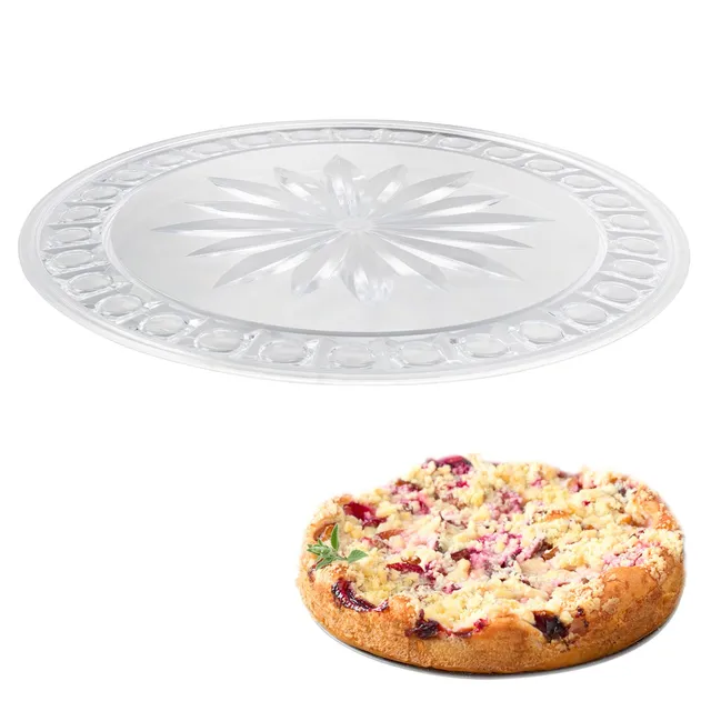westmark-plat-g-teau-31-5-cm-aspect-verre-plastique-incassable-transparent-34552 image 1