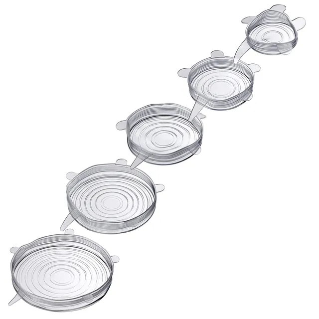 westmark-23262260-lot-de-5-couvercles-de-conservation-en-silicone-extensibles-sa image 1