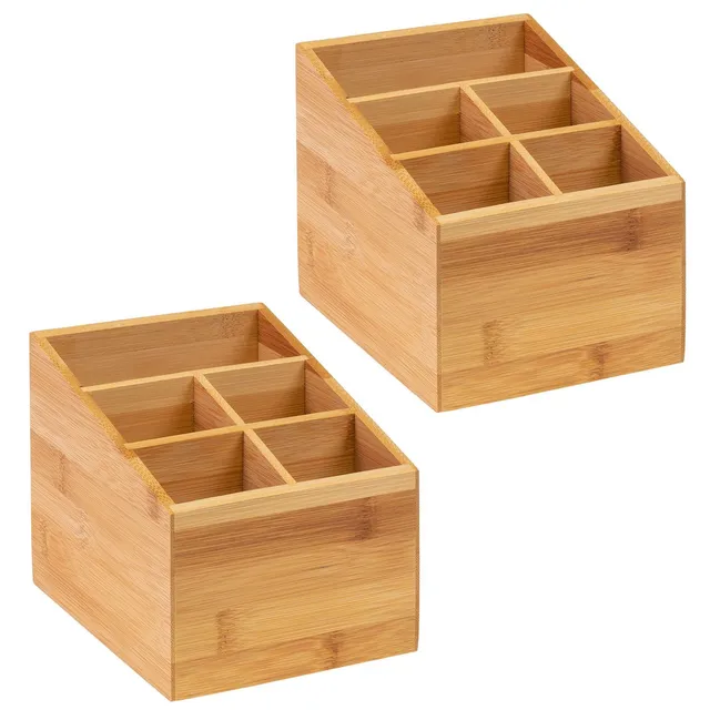 westmark-tapas-friends-698422e3-lot-de-2-organisateurs-de-cuisine-bambou-5-compa image 1