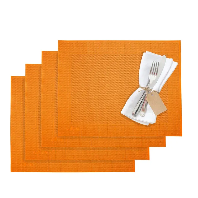 westmark-saleen-set-de-4-sets-de-table-42-x-32-cm-vinyle-polyester-orange image 1