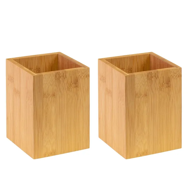 westmark-698622e3-porte-ustensiles-en-bambou-lot-de-2-carr-13-5-x-10-x-10-cm-tap image 1
