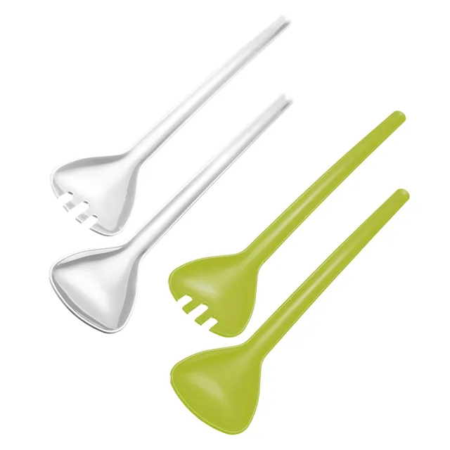 westmark-2090-2270-couvert-salade-2-pi-ces-plastique-pp-blanc-et-vert-27-cm image 1