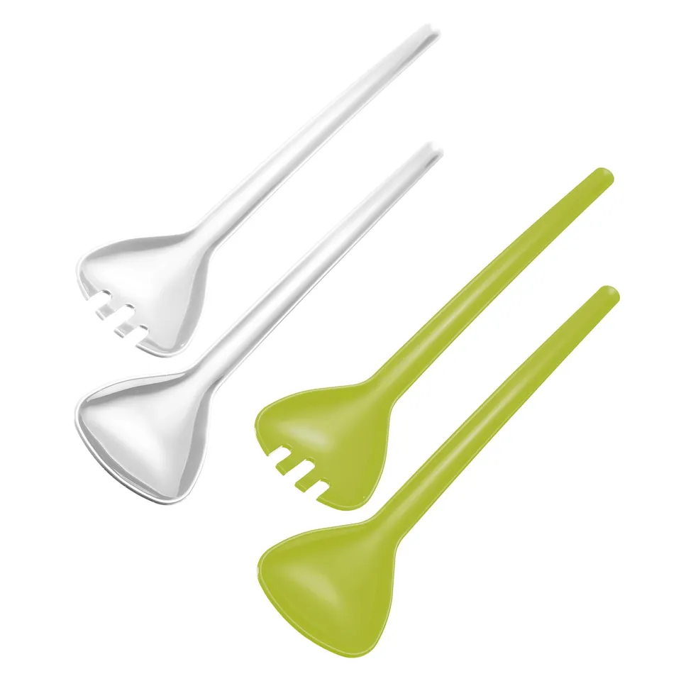 westmark-2090-2270-couvert-salade-2-pi-ces-plastique-pp-blanc-et-vert-27-cm image 1