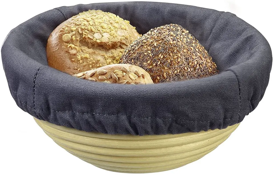 westmark-3209226a-housse-en-coton-pour-panier-couffin-rond-anthracite image 1