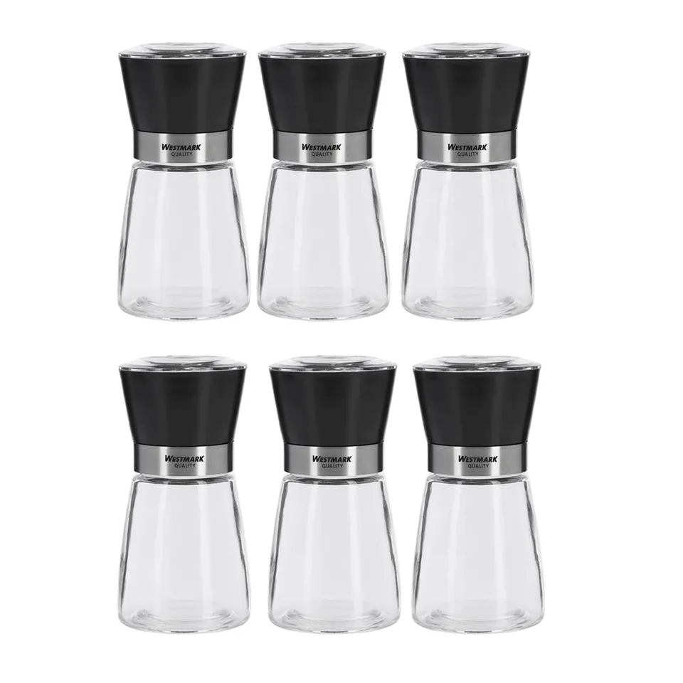 westmark-635422e2-lot-de-6-moulins-pices-en-verre-ps-bocaux-sauce-r-utilisables- image 1