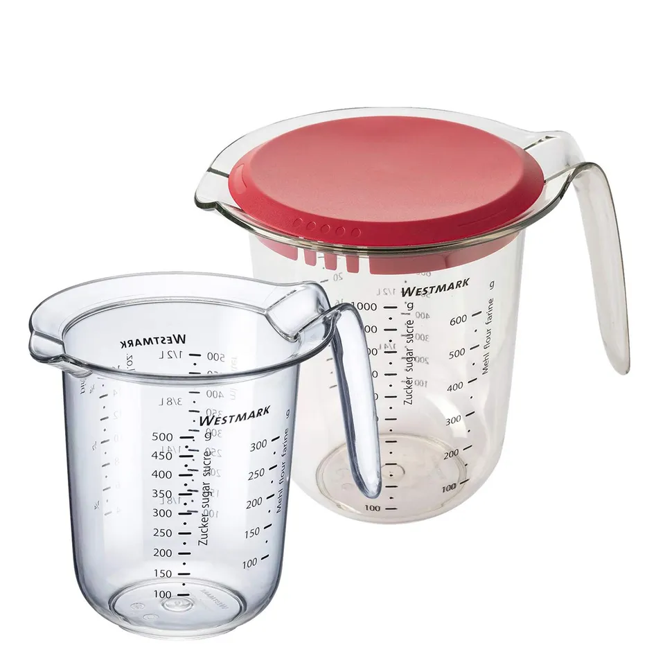 westmark-set-de-2-pichets-gradu-s-0-5-l-et-1-l-avec-couvercle-et-tamis-plastique image 1