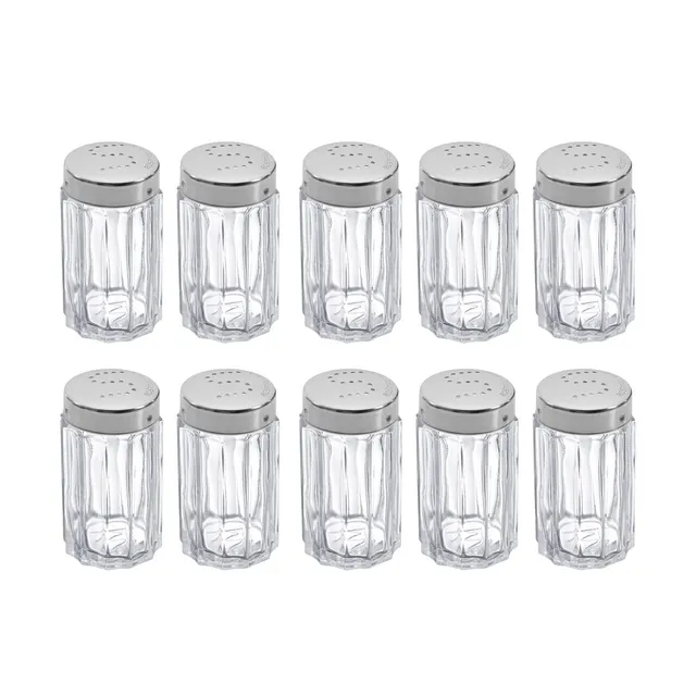 westmark-sali-res-traditionell-set-de-10-verre-acier-inoxydable-50-ml-argent-tra image 1