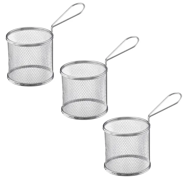 westmark-691222e2-tapas-friends-lot-de-3-mini-paniers-de-service-ronds-en-acier- image 1