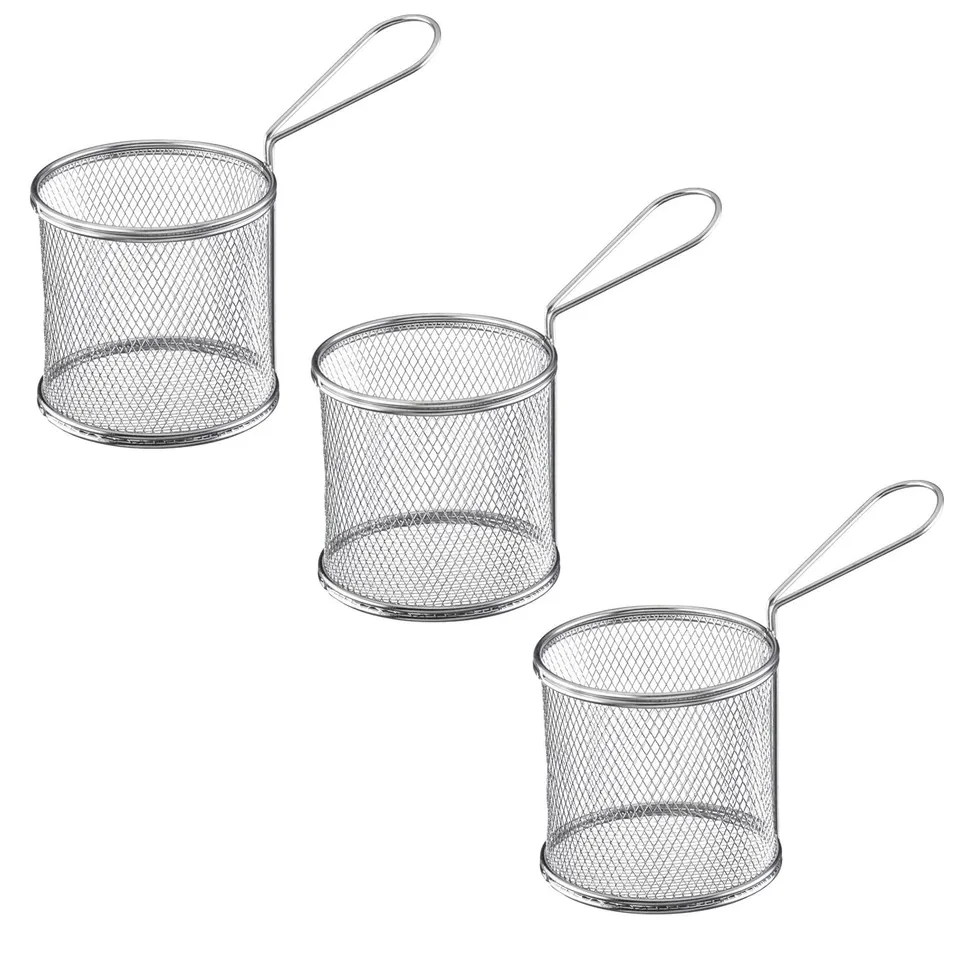 westmark-691222e2-tapas-friends-lot-de-3-mini-paniers-de-service-ronds-en-acier- image 1