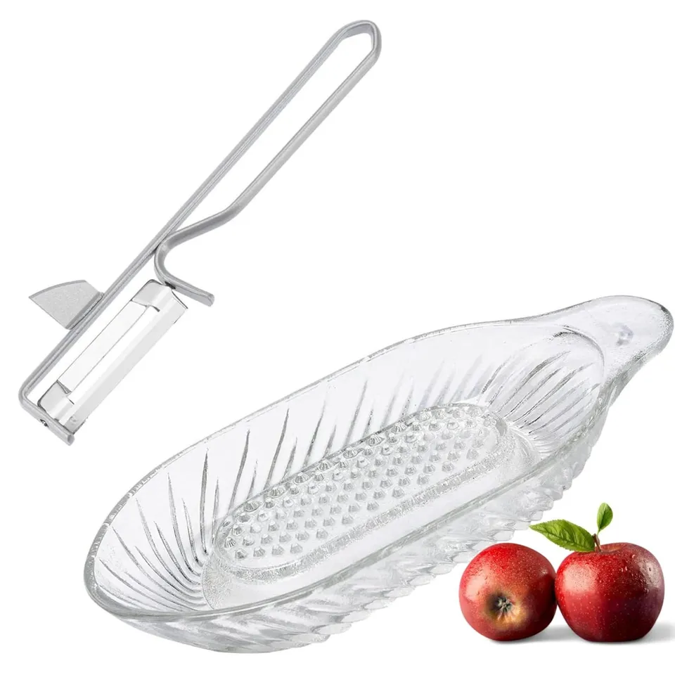westmark-115222e6-r-pe-pomme-en-verre-et-plucheur-universel-set-de-2-pi-ces-inox image 1