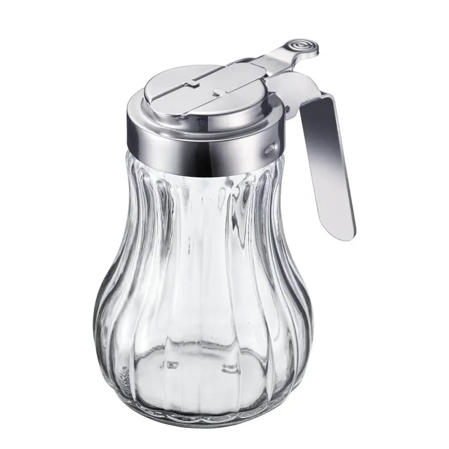 westmark-berlin-65302260-distributeur-de-cr-me-miel-250-ml-verre-acier-inoxydabl image 1