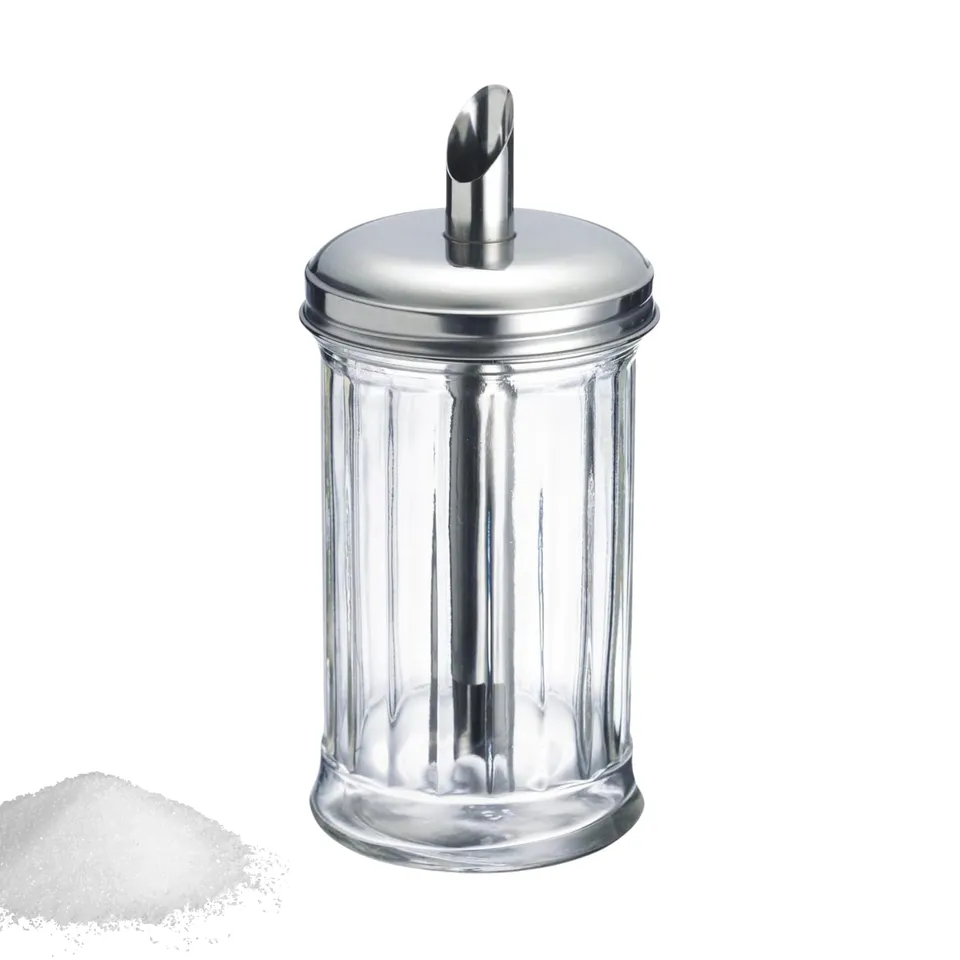 westmark-new-york-65242260-sucrier-300-ml-en-verre-avec-couvercle-en-acier-inoxy image 1