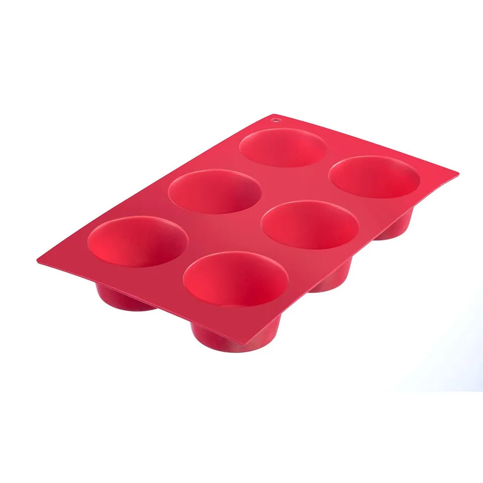 westmark-30152270-moule-muffins-6-cavit-s-en-silicone-antiadh-sif-rouge-29-3-x-1 image 1