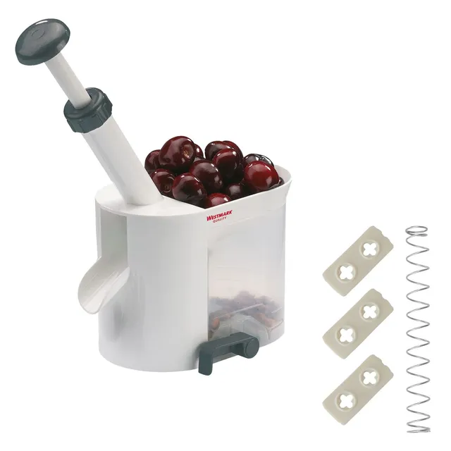westmark-403022e6-d-noyauteur-cerises-avec-goulotte-et-r-servoir-noyaux-kit-de-4 image 1