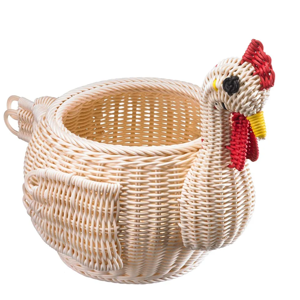 westmark-saleen-berta-panier-de-d-coration-poule-en-polypropyl-ne-ivoire-36-x-23 image 1