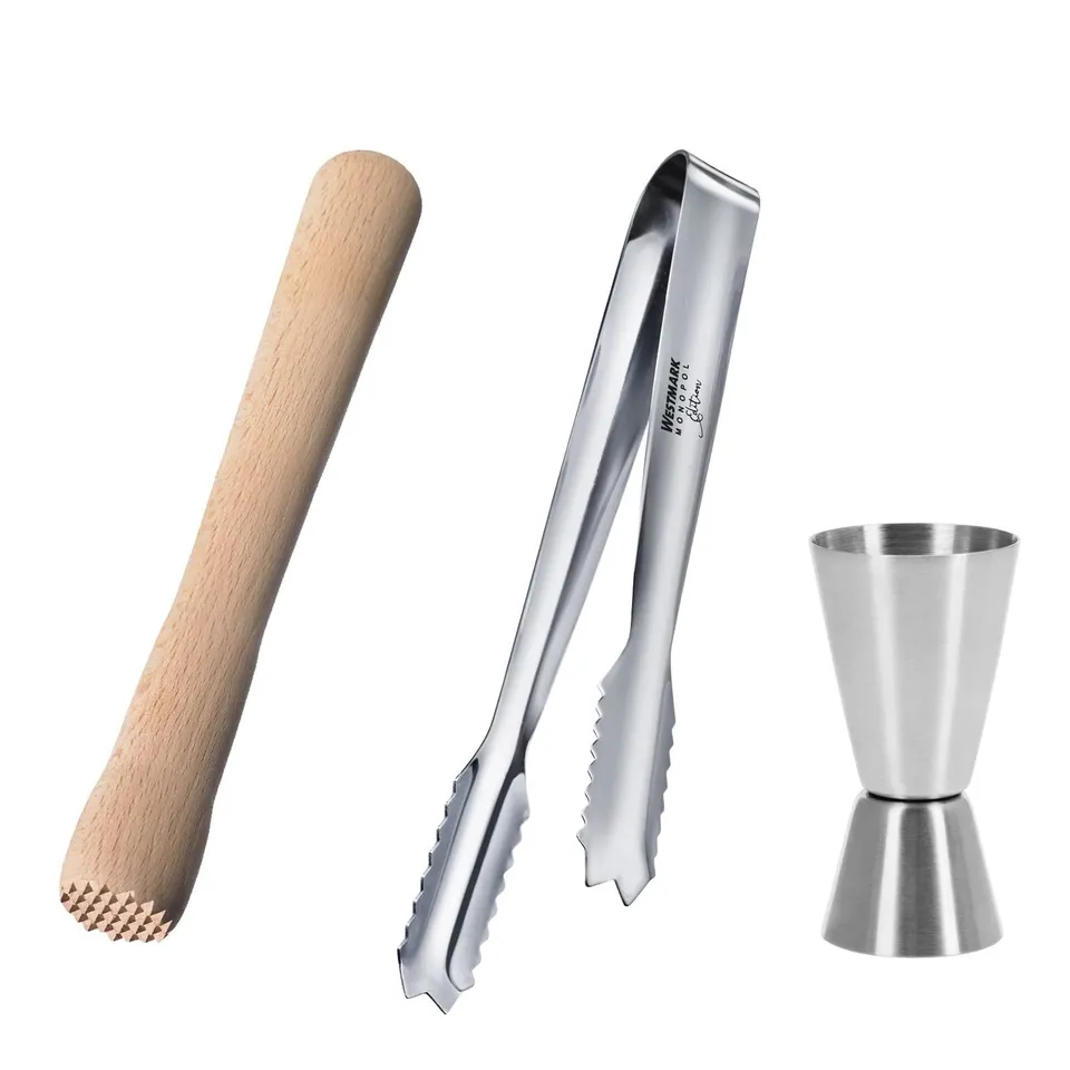 westmark-arctica-woody-627722e8-set-bar-3-pi-ces-pilon-caipirinha-pince-glace-do image 1