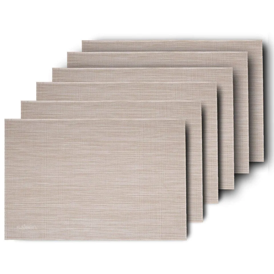 westmark-lot-de-6-sets-de-table-uni-42-x-32-cm-beige-blanc-chin image 1