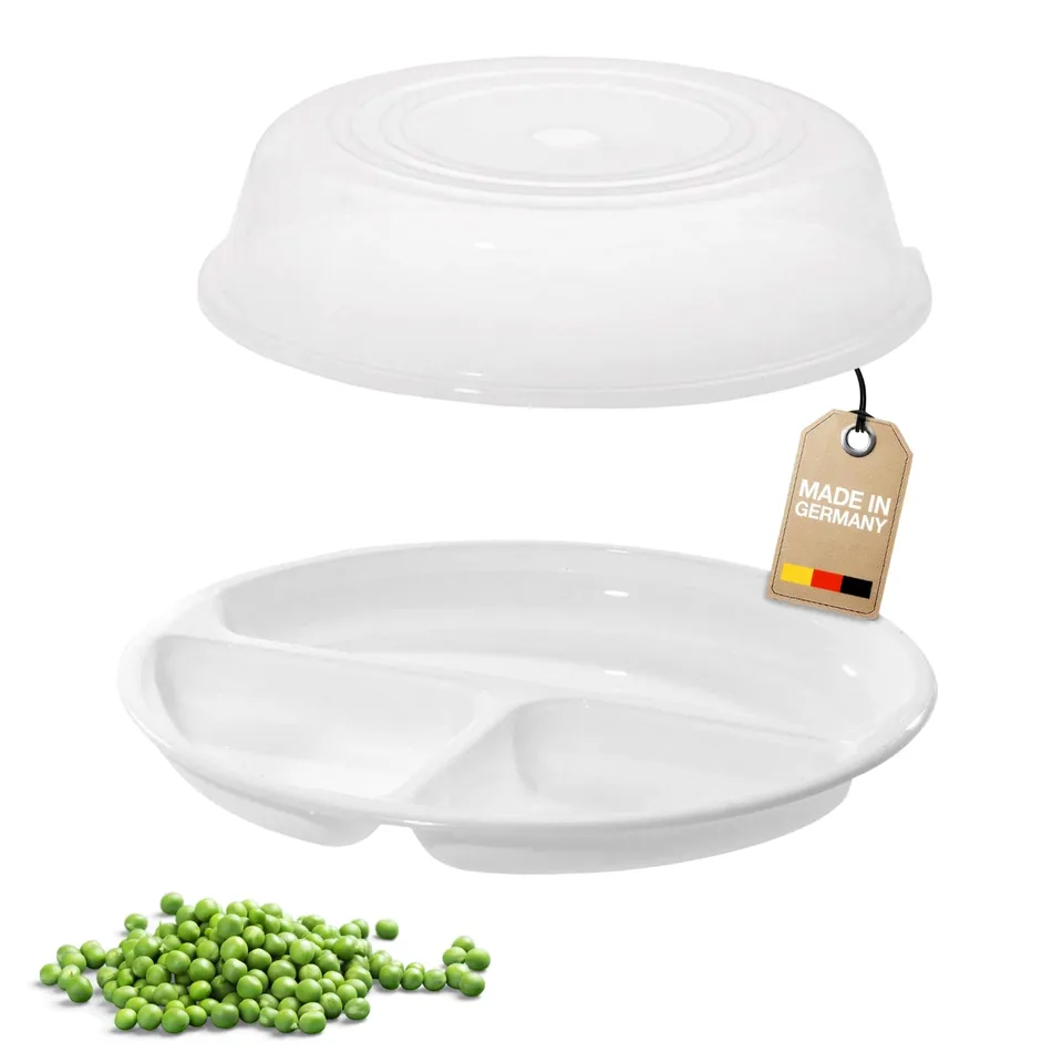westmark-set-micro-ondes-2-pi-ces-assiette-3-compartiments-avec-couvercle-perfor image 1