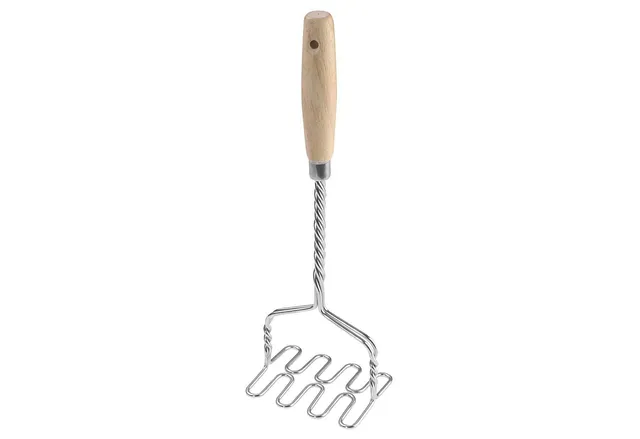 westmark-61272270-presse-pur-e-en-acier-inoxydable-avec-manche-en-bois-34-cm image 1
