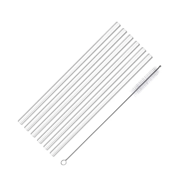 westmark-62622260-set-de-6-pailles-r-utilisables-en-verre-borosilicat-droites-20 image 1