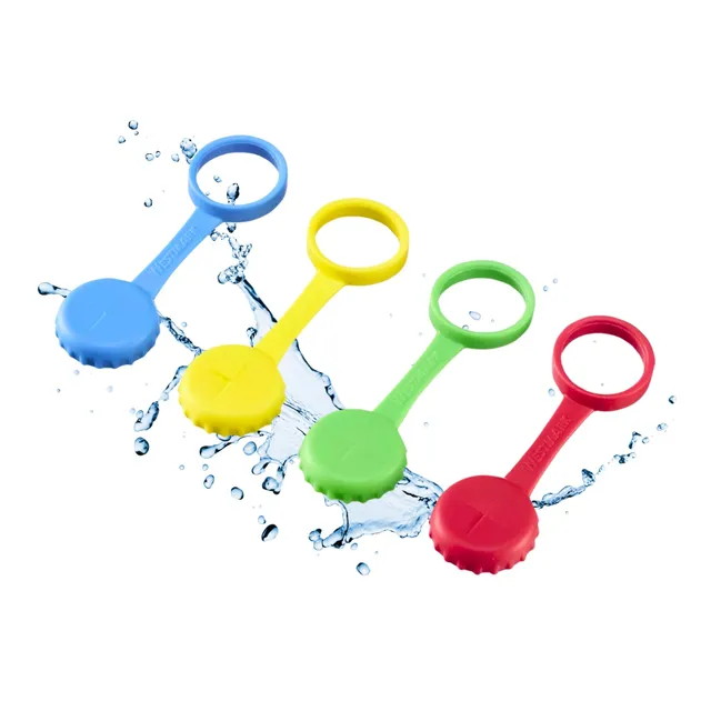 westmark-44412260-lot-de-4-bouchons-de-bouteille-en-silicone-avec-fente-pour-pai image 1