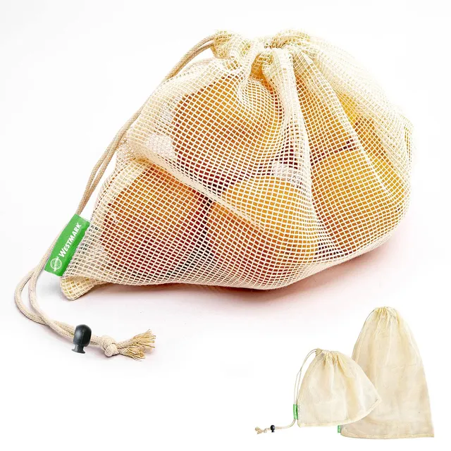 westmark-52372260-set-de-2-sacs-ko-pour-fruits-et-l-gumes-beige image 1