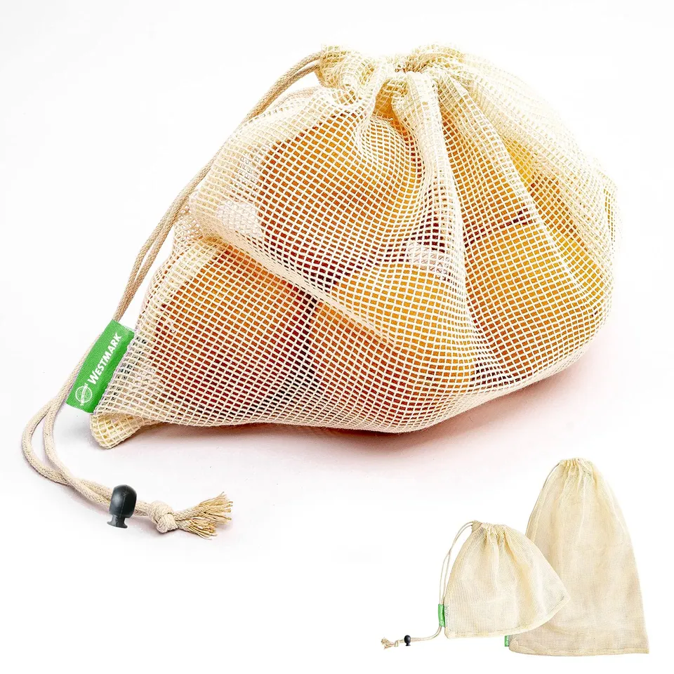 westmark-52372260-set-de-2-sacs-ko-pour-fruits-et-l-gumes-beige image 1