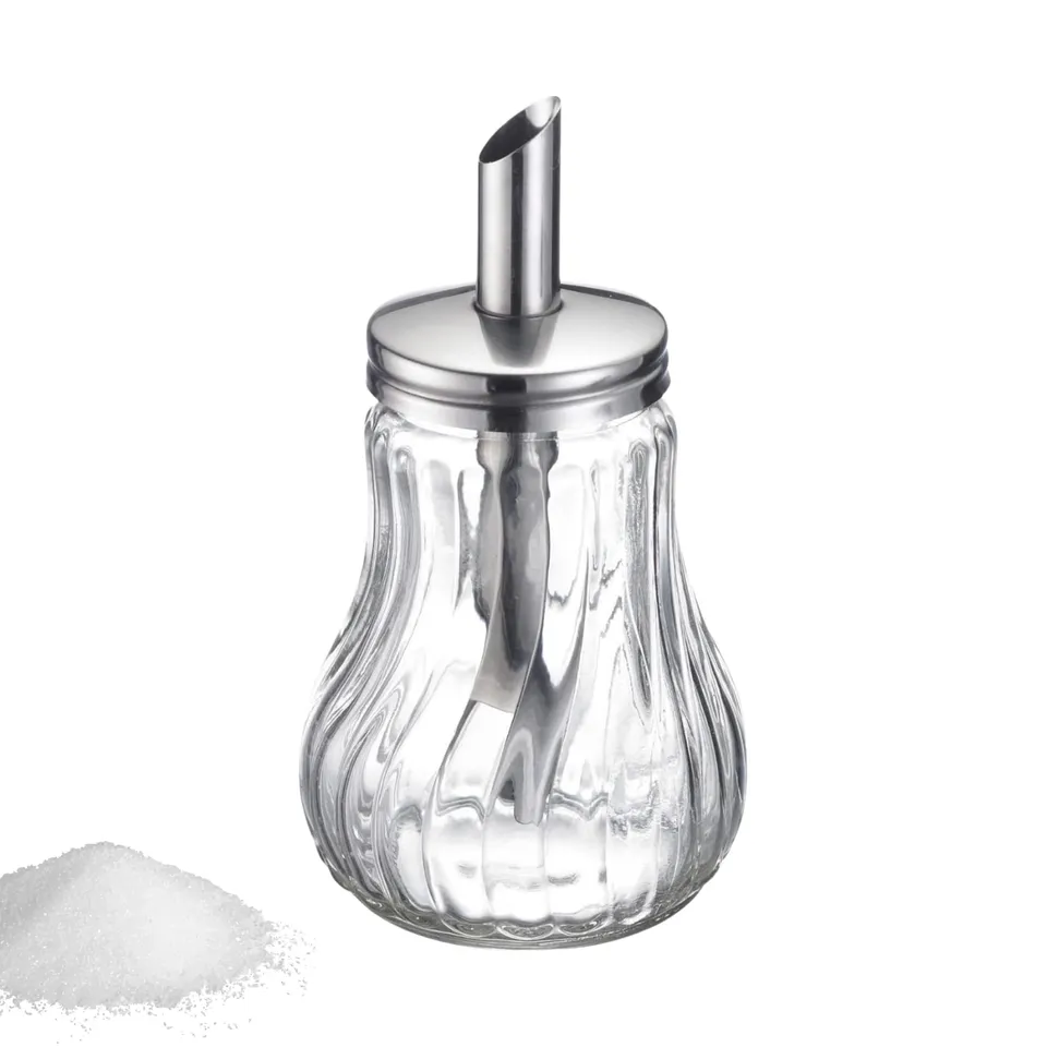 westmark-berlin-65342260-sucrier-verre-acier-inoxydable-250-ml image 1