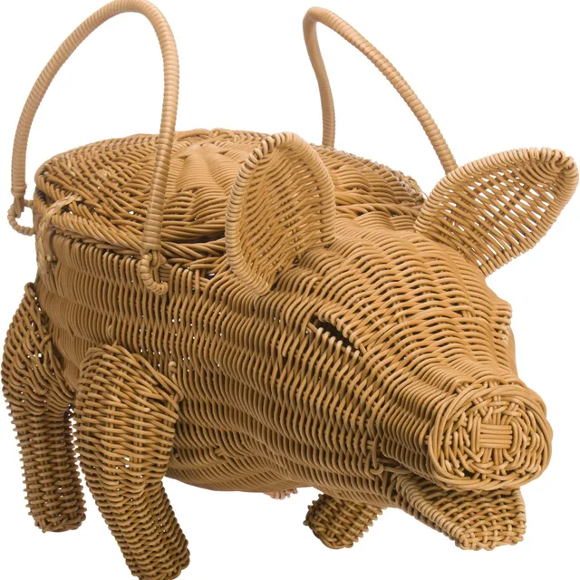 westmark-saleen-2018104101-panier-cochon-piggy-d-co-beige-tress-fait-main-apte-a image 1