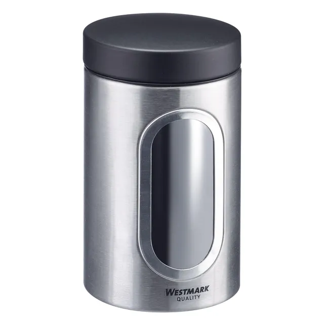 westmark-bo-te-de-conservation-ronde-avec-fen-tre-950-ml-acier-inoxydable-avec-c image 1