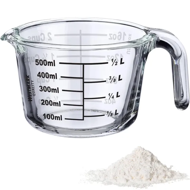 westmark-30622260-verre-doseur-borosilicate-0-5-l-gradu-ml-l-oz-tasses-r-sistant image 1