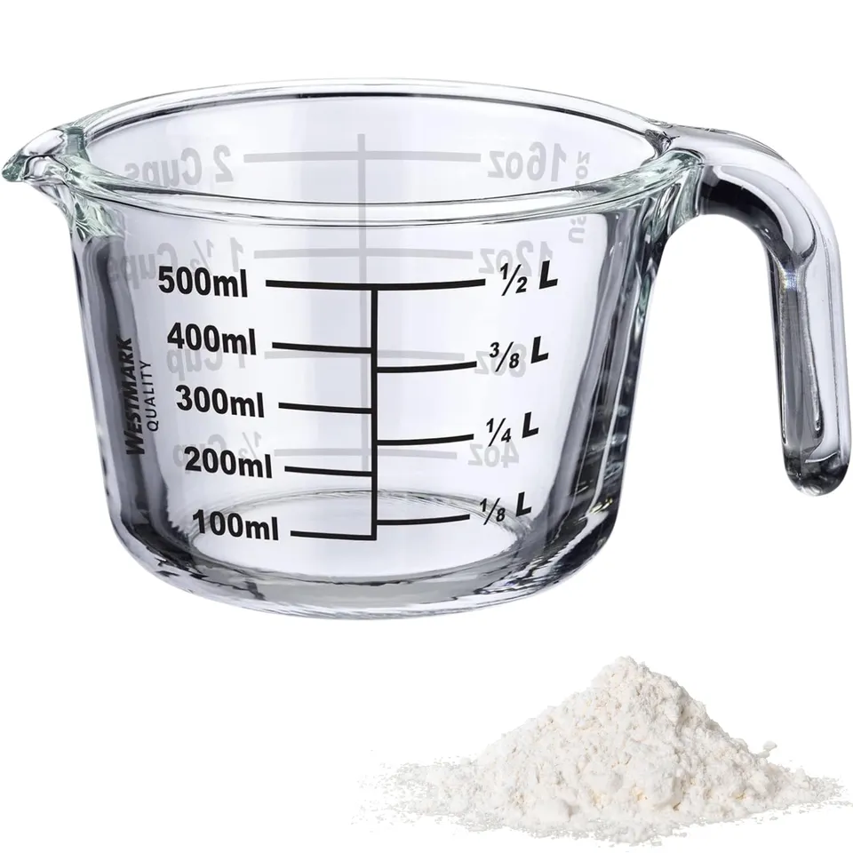 westmark-30622260-verre-doseur-borosilicate-0-5-l-gradu-ml-l-oz-tasses-r-sistant image 1