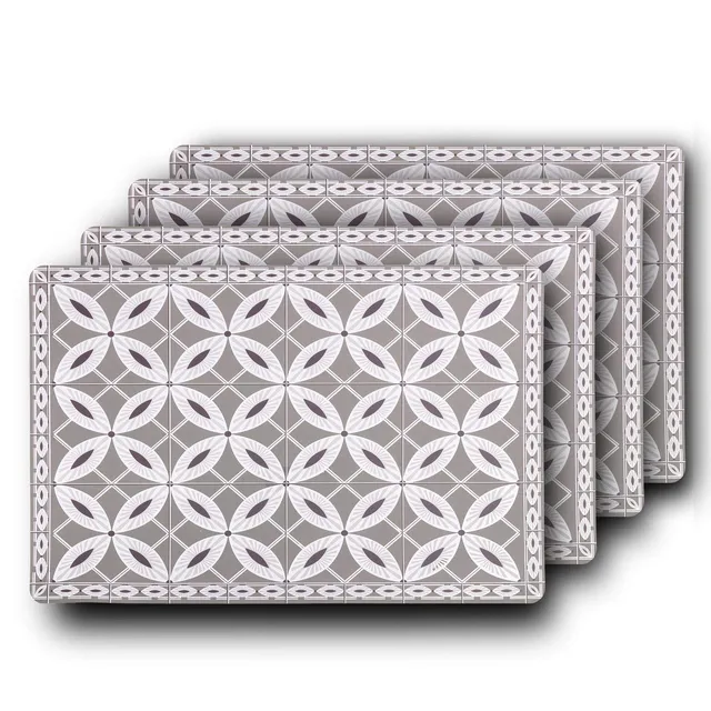 westmark-arabesque-lot-de-4-sets-de-table-43-5-x-28-5-cm-taupe-mati-re-plastique image 1