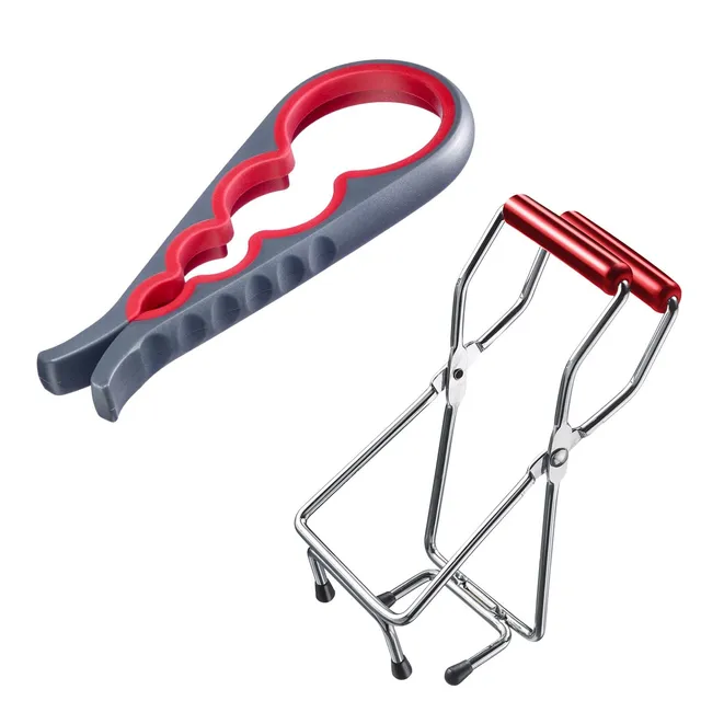 westmark-set-2-pi-ces-ouvre-couvercle-moby-dick-pince-bocal-plastique-et-acier-a image 1