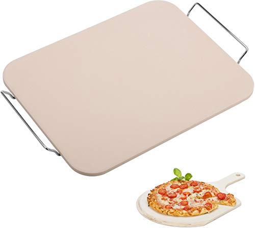 westmark-32422260-pierre-pizza-rectangulaire-en-c-ramique-38-x-30-cm-avec-suppor image 2
